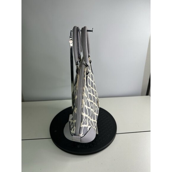 Dooney & Bourke Sanibel Gray Lattice Design Satchel Bag - Picture 2 of 12